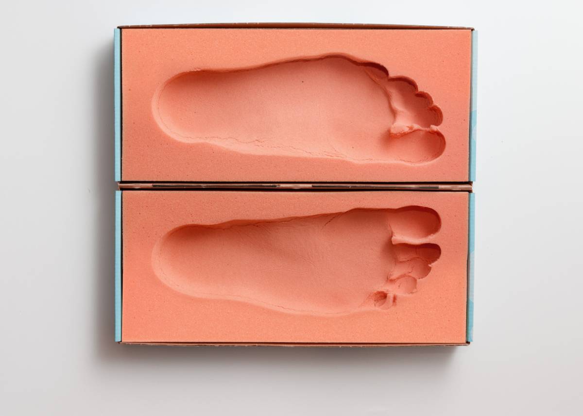 Stock image if Orthopedic foam footprints
